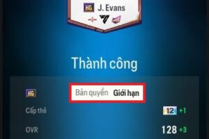 Nâng cấp thẻ Evans +12 → +13