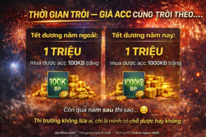 THỜI GIAN TRÔI – GIÁ ACC CŨNG TRÔI THEO… 🤐